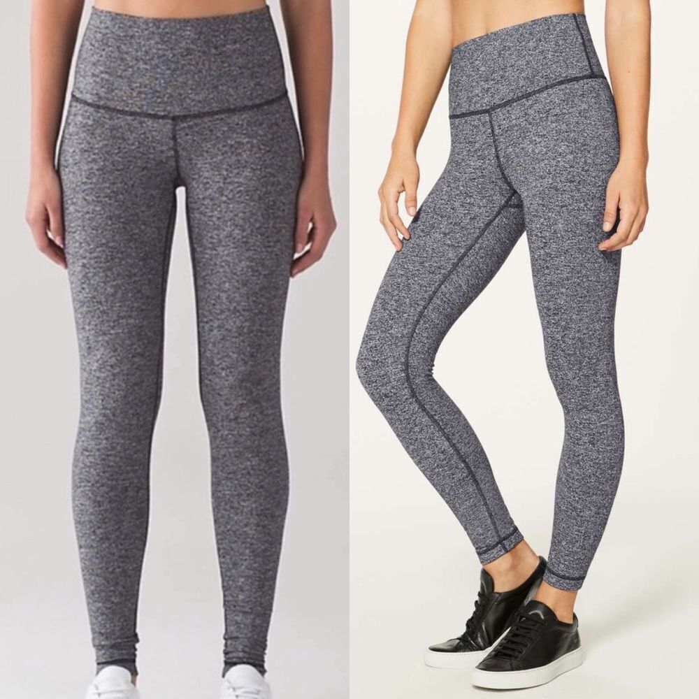 Lululemon high Rise Wunder under‎ heathered Gray leggings Women’s Size 4
